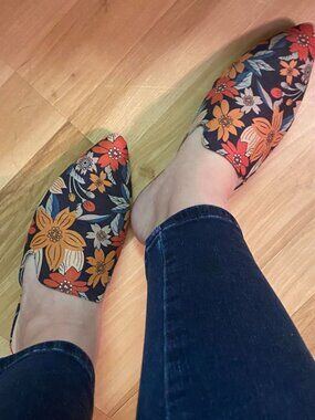Women’s Pointed Toe Mule Flats Backless Loafers Slip On Business Casual